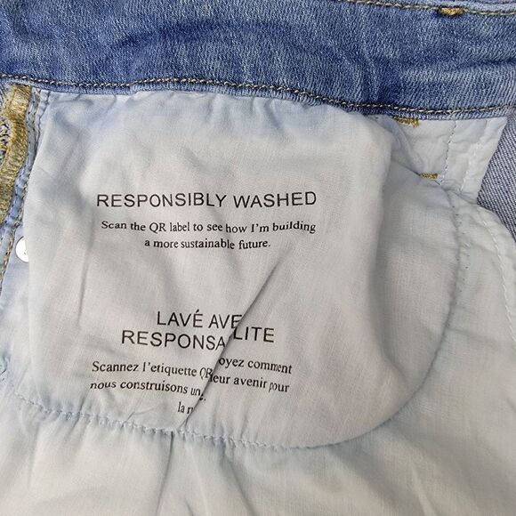 ⬇️ FRAME Denim Le Crop Mini Boot High Waist Frayed Hem Sustainable Jeans Size 32 - Picture 11 of 13